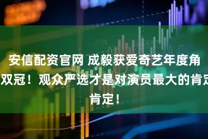 安信配资官网 成毅获爱奇艺年度角色双冠！观众严选才是对演员最大的肯定！